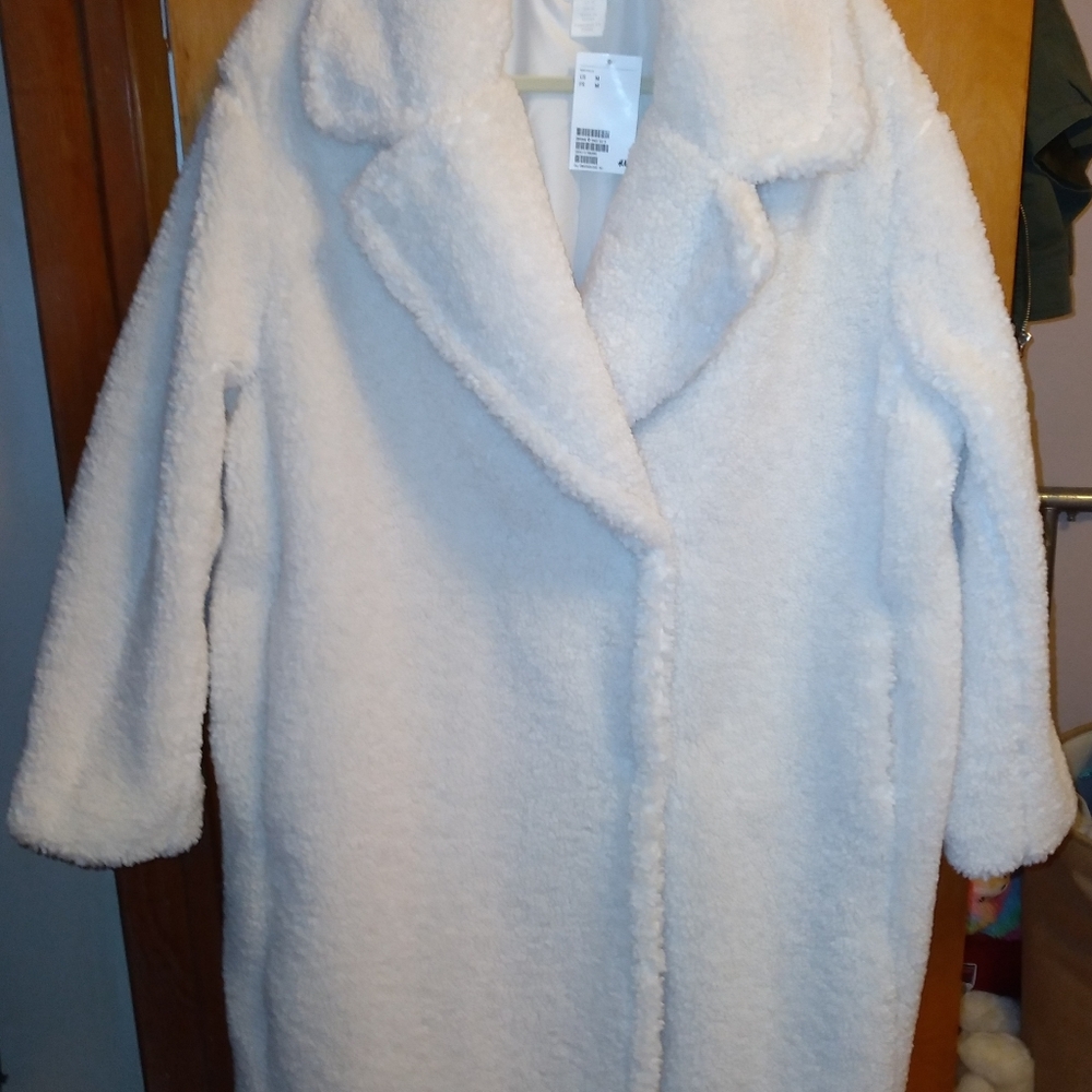 H&M Oversized Long Faux Shearling Coat